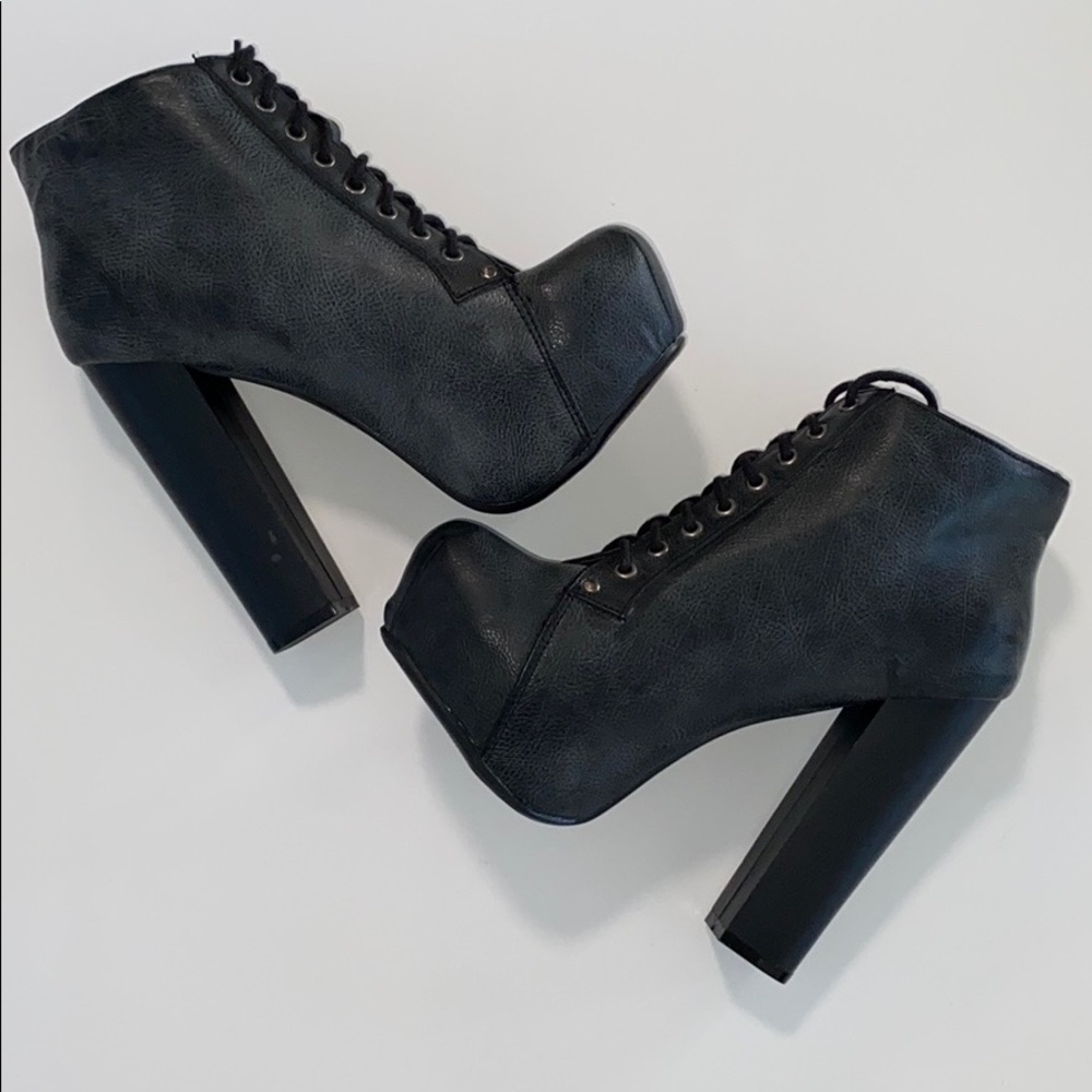 Black Retro Vintage Ankle Boots
